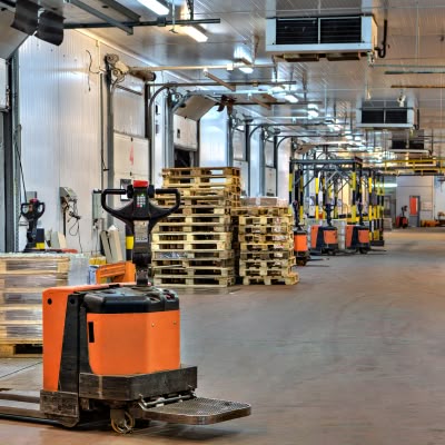 palettes dans un entreprot